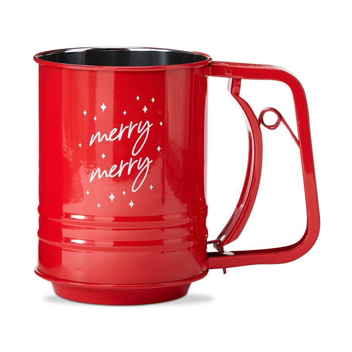 tag - Wholesale Sifter - SALE Christmas Merry Merry Flour Sifter - Red0