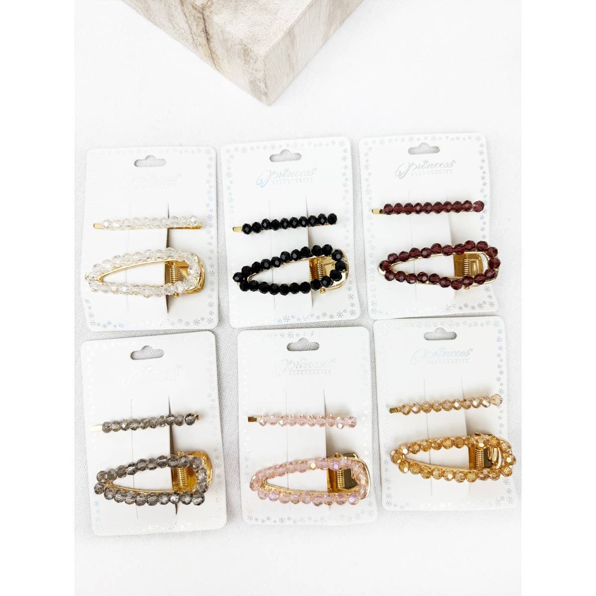 MÉLANGER LA COULEUR Épingle à cheveux en perles scintillantes assorties en vente sur Faire2