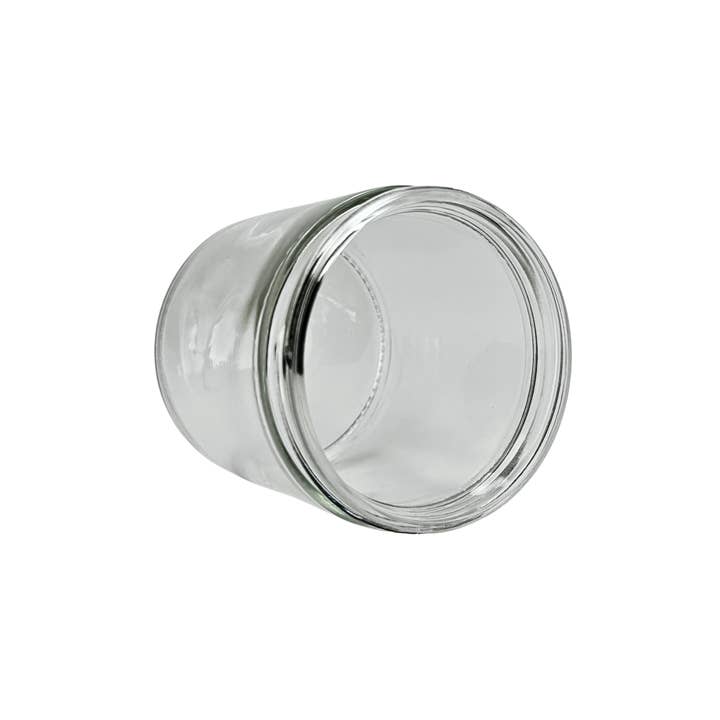 The Bottle Shoppe - Wholesale Jar - 8oz Clear Glass Straight Sided Jar Only 2