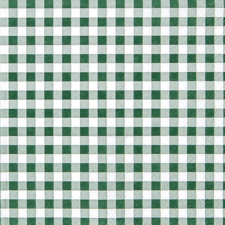 Home Fashion - Carl Dietrich GmbH - Wholesale Disposable Napkin - Cocktail napkins checked dark green