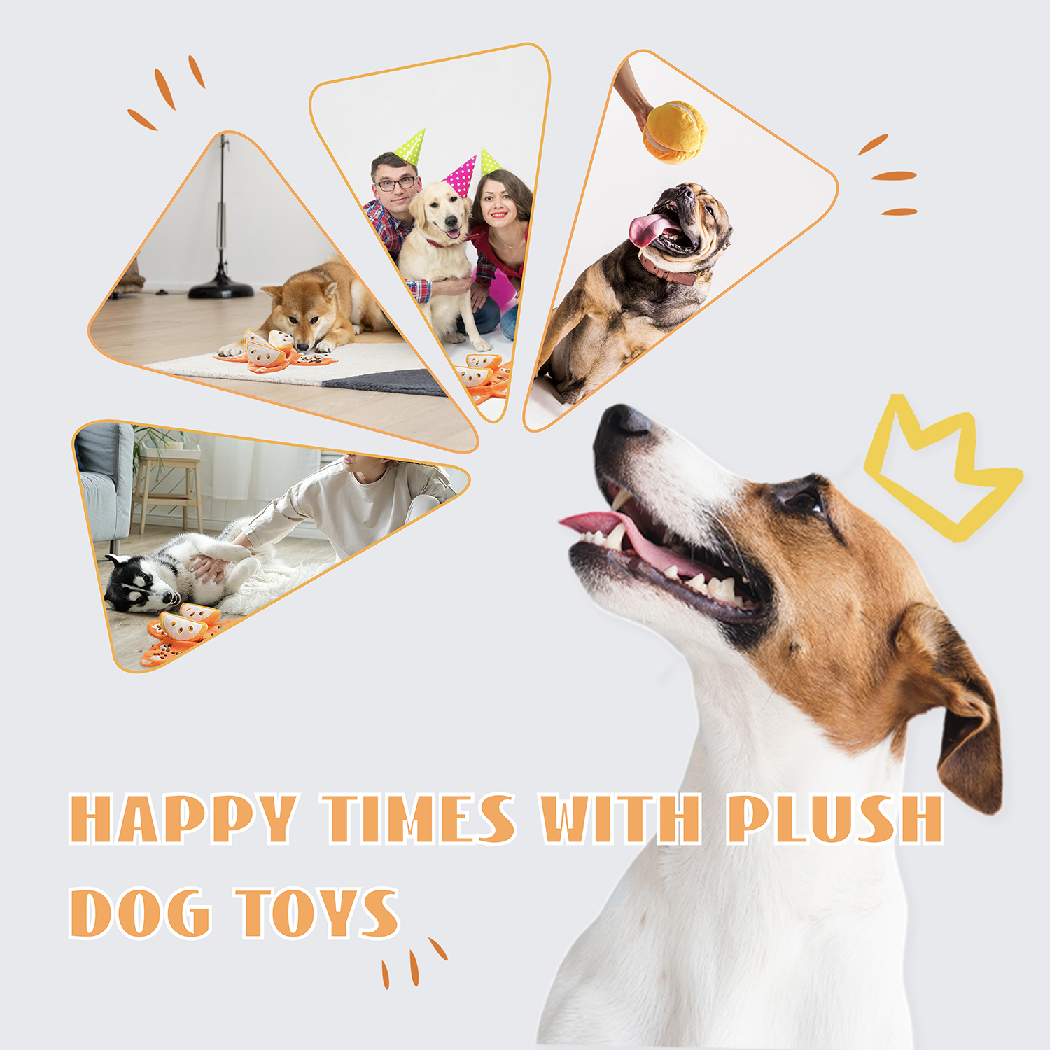 Nocciola - Wholesale Pet Plush Toy - Dog - Nocciola 5-in-1 Orange Slices with a Peel Enrichment Toys6