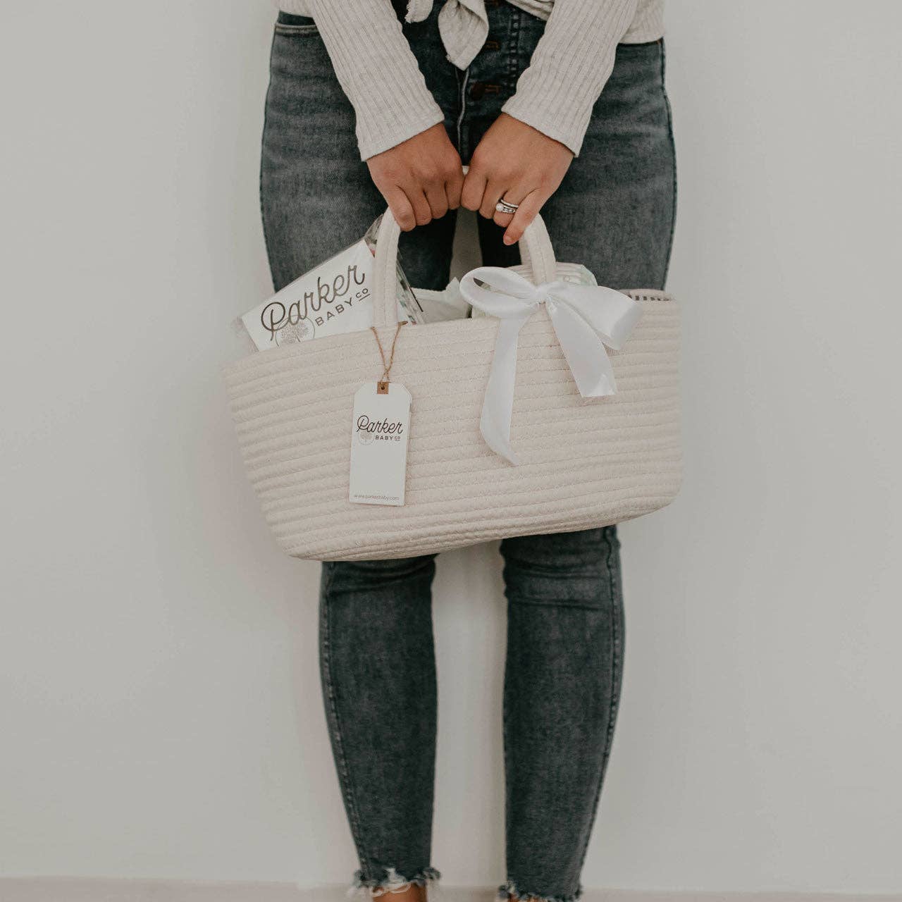 Parker Baby Co. - Wholesale Nappy caddy – Baby - Rope Diaper Caddy8