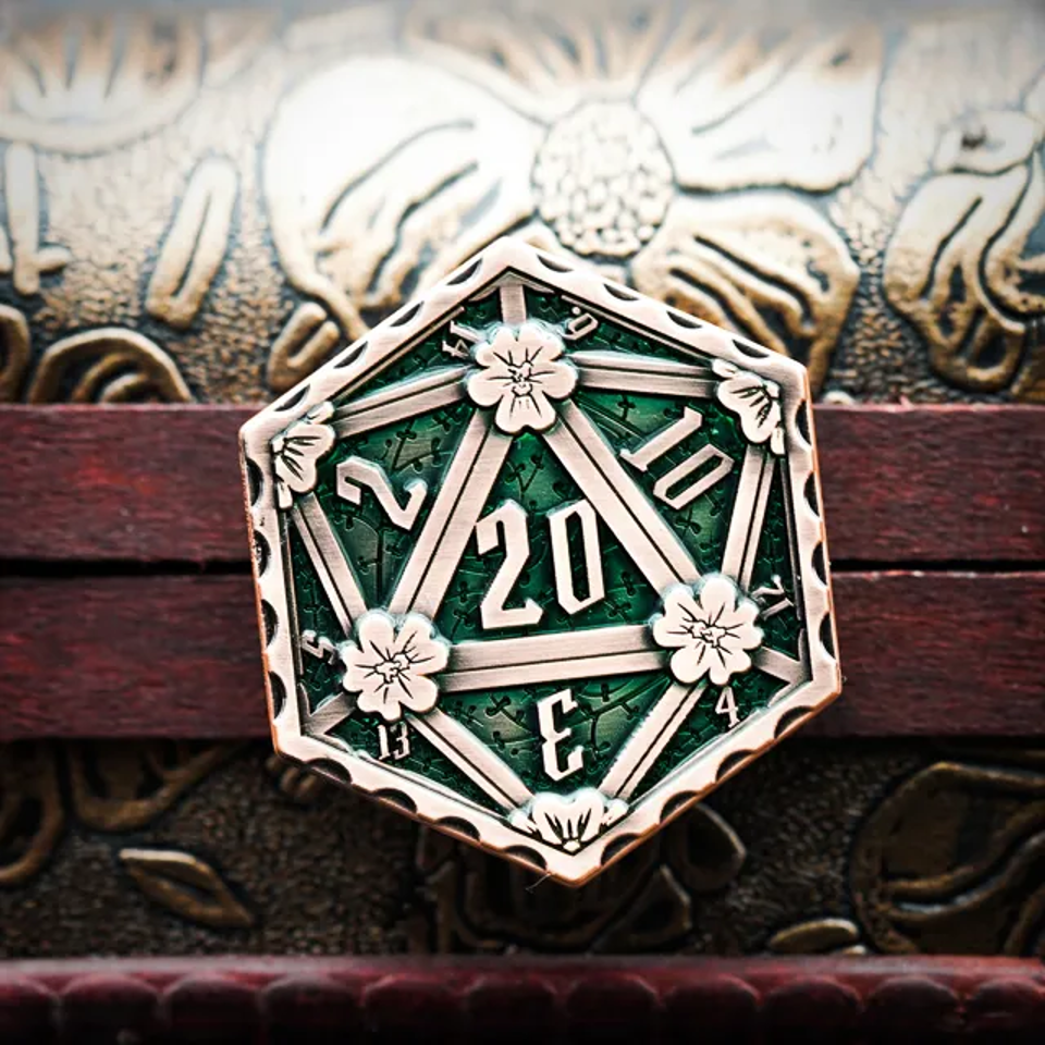 Tabletop Dominion Limited - Wholesale Dice - Fortune's Flip | D2 Coin Flip Dice D&D | Green & Copper1