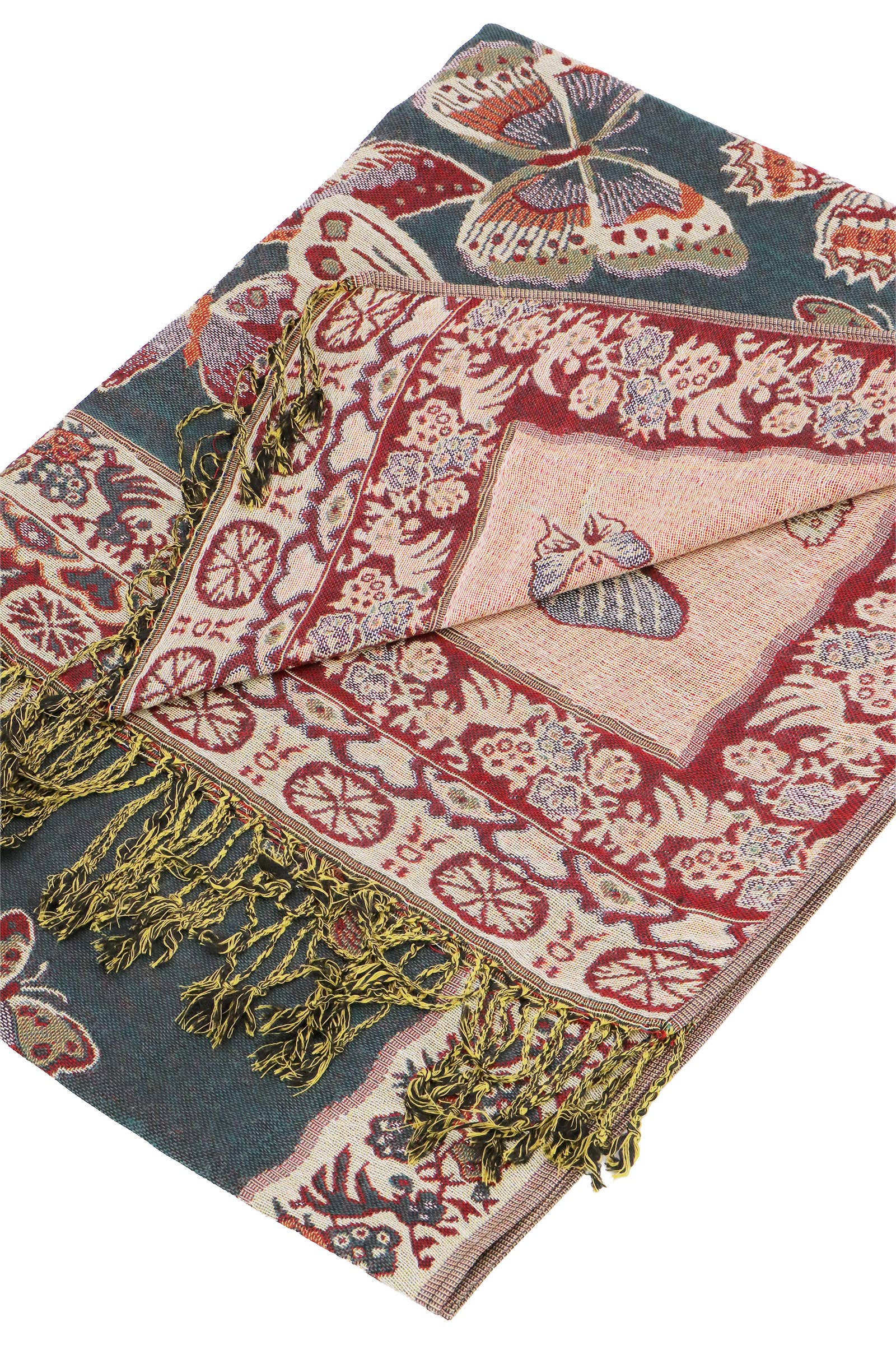ASSORTED Bohemian Floral Butterfly Pashmina Shawl for wholesale on Faire14
