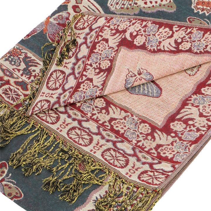 ASSORTED Bohemian Floral Butterfly Pashmina Shawl for wholesale on Faire14