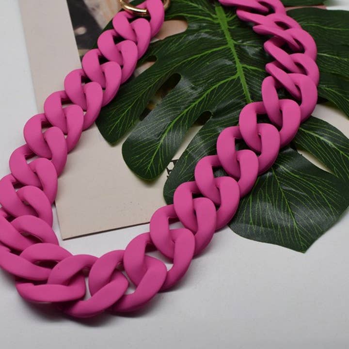 ACCITY - Wholesale Bag Strap - Women's - Matte Acrylic Resin Bag Chain -Textured Strap_CWMM50597