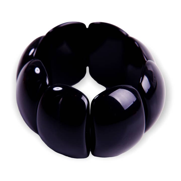 B7 BLGL - Black Gloss Resin Bracelet for wholesale by Atelier 1701