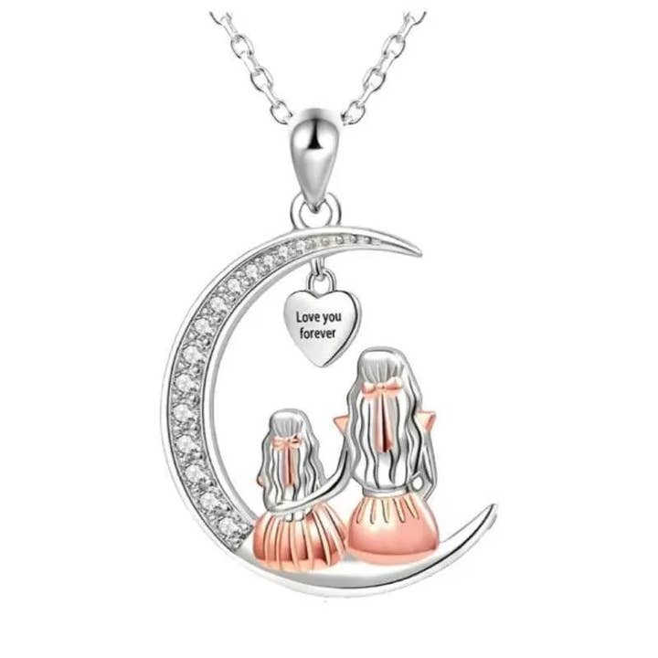 Mother Daughter Necklace Crescent Moon Pendant Love You and other Purchase Wholesale ready made dresses. Free Returns & Net 60 Terms on Faire trending on Faire.