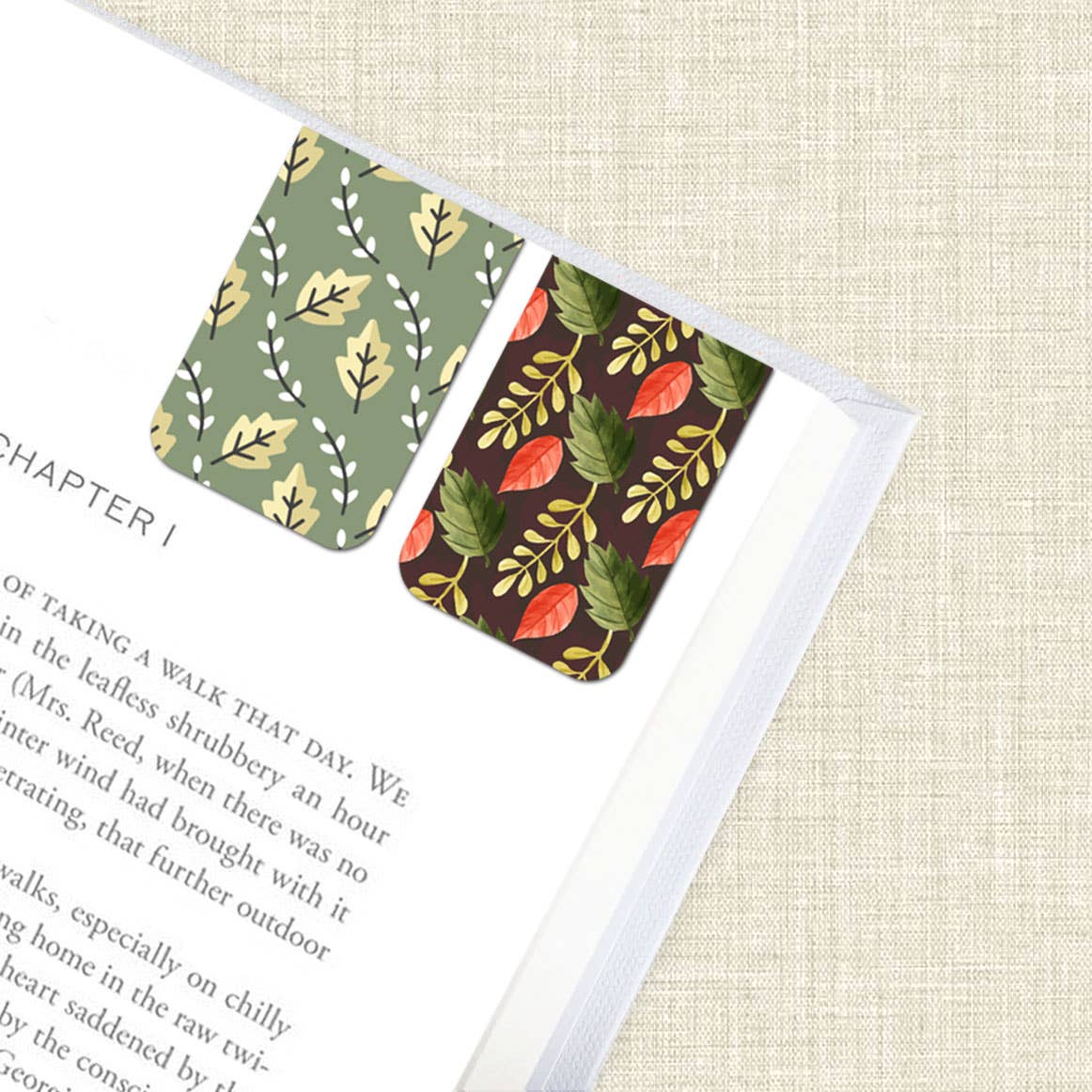 Coastal Creators of Connecticut - Wholesale Bookmark - 2-Pack Autumn Fall Leaves Magnetic Bookmarks (Packaged)2