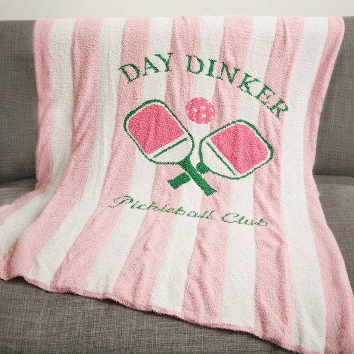 Pink Striped Day Dinker Pickleball Club Blanket
for wholesale on Faire