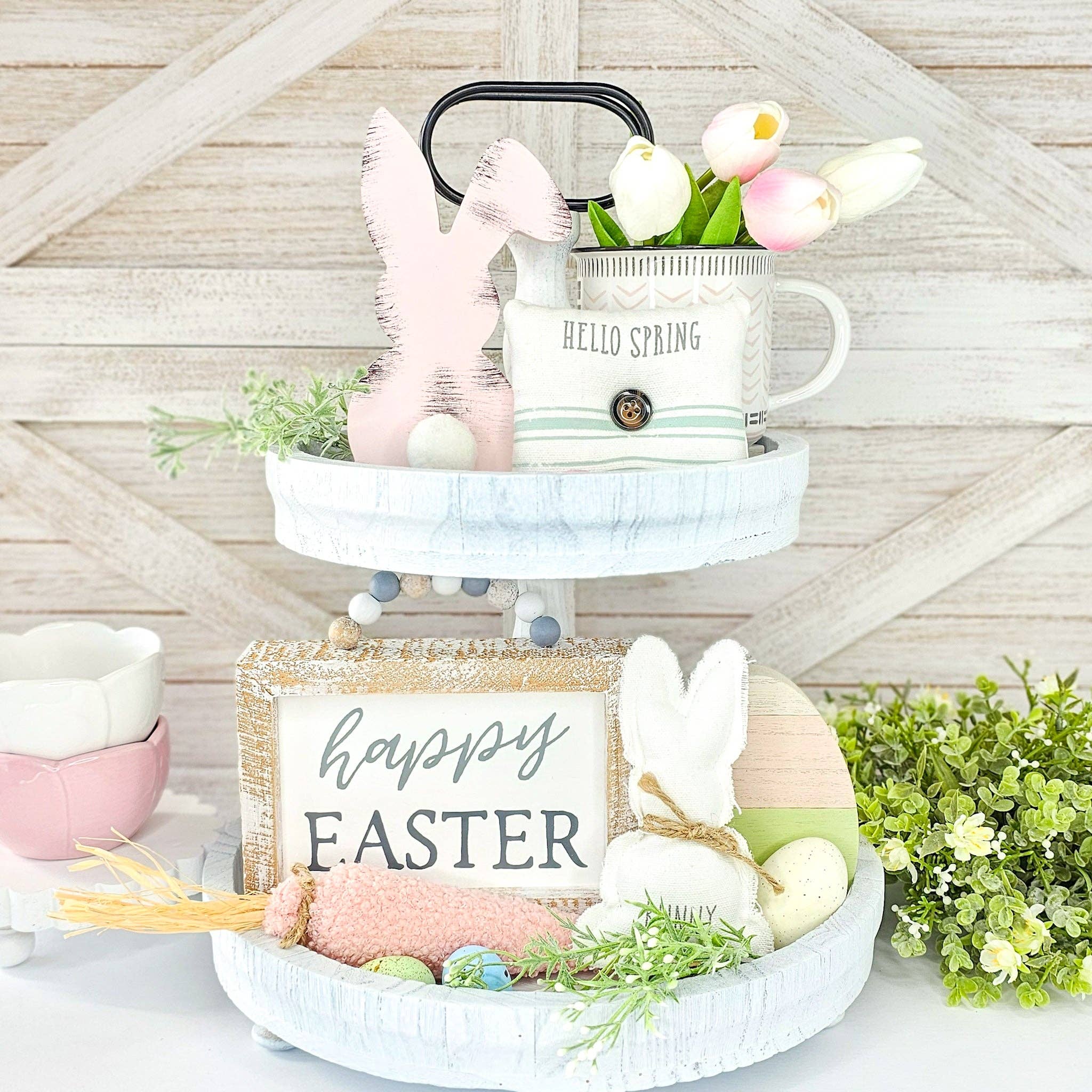 Liz + Ivy - Wholesale Decorative Tray - Happy Easter Tiered Tray Set2