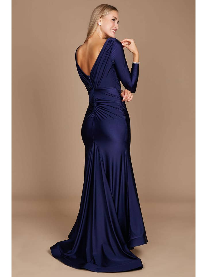 Kos Couture - Wholesale Gown - Women's - Long Sleeve Formal Evening Dress