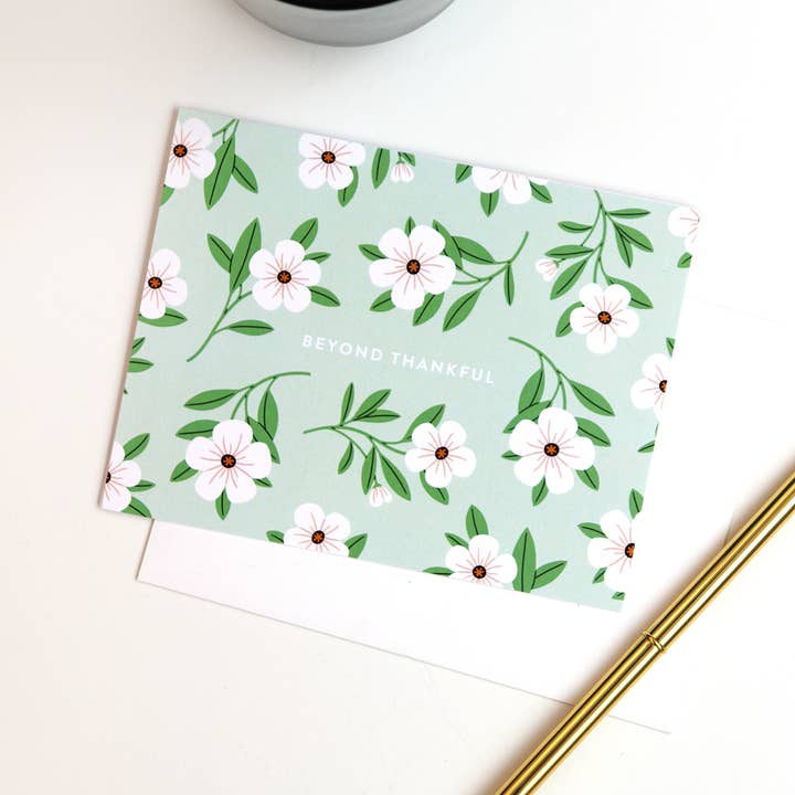 Linden Paper Co. - Wholesale Stationery/Notecard Set - Beyond Thankful | Greeting Card | Boxed Set of 81