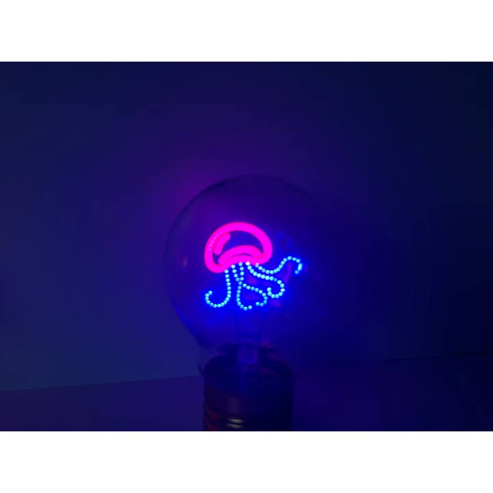 29 Tonight - Wholesale Decorative Tabletop Object - Lightbulb Neon Lamp- Jellyfish (pink and blue)0