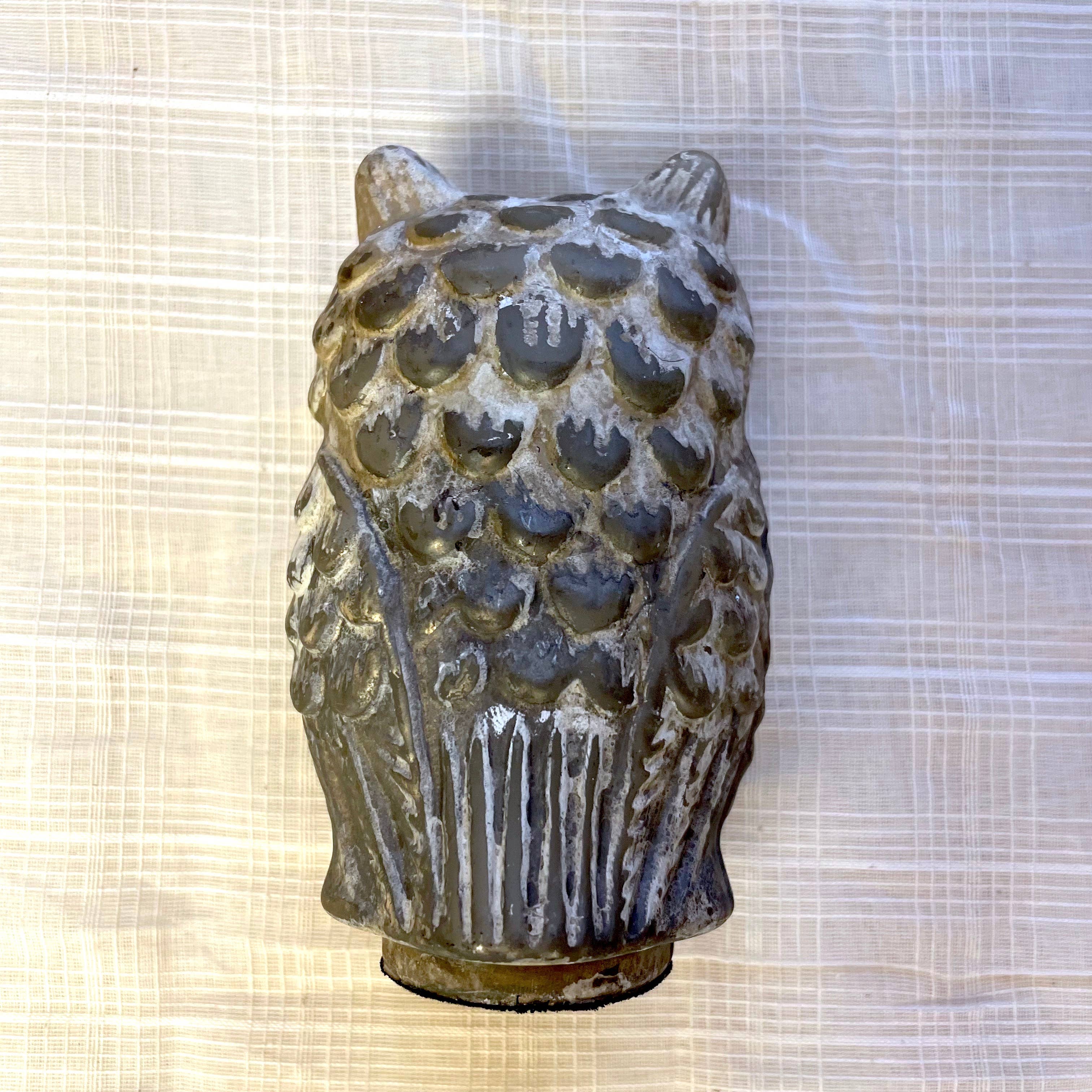 Tesoros Trading Company – Engroshandel Pyntefigur – Glas Antiqued Sm Owl, Indien1