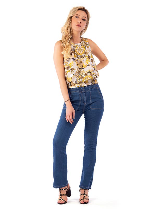 Pantalon en jean à fond cloche pour la vente par ZUMBI Fashion Store