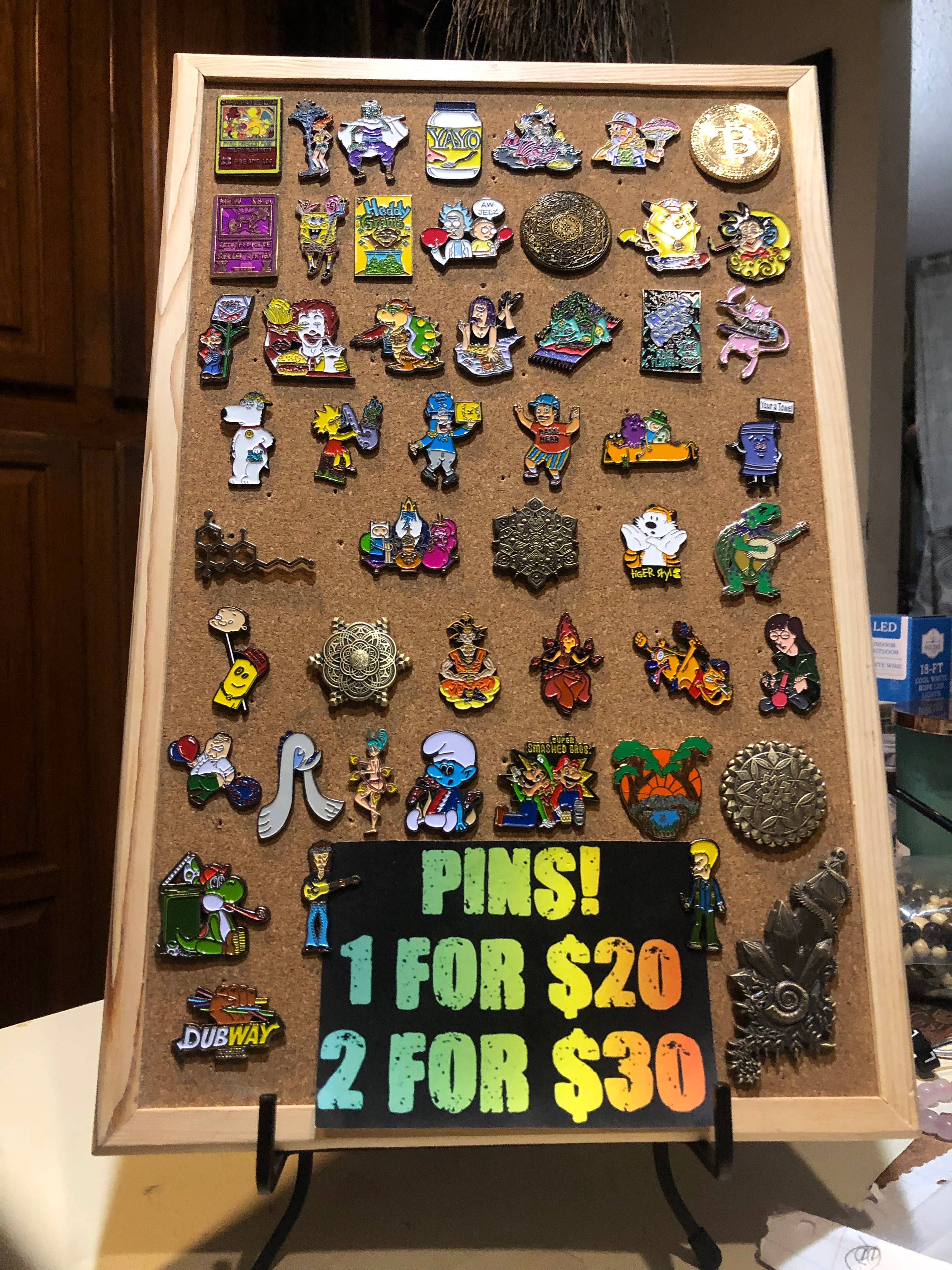 Mushroom Kingdom Pins - Wholesale Lapel Pin/Button - DJ Pika Trading Card Hat Pin – 1.5" 2