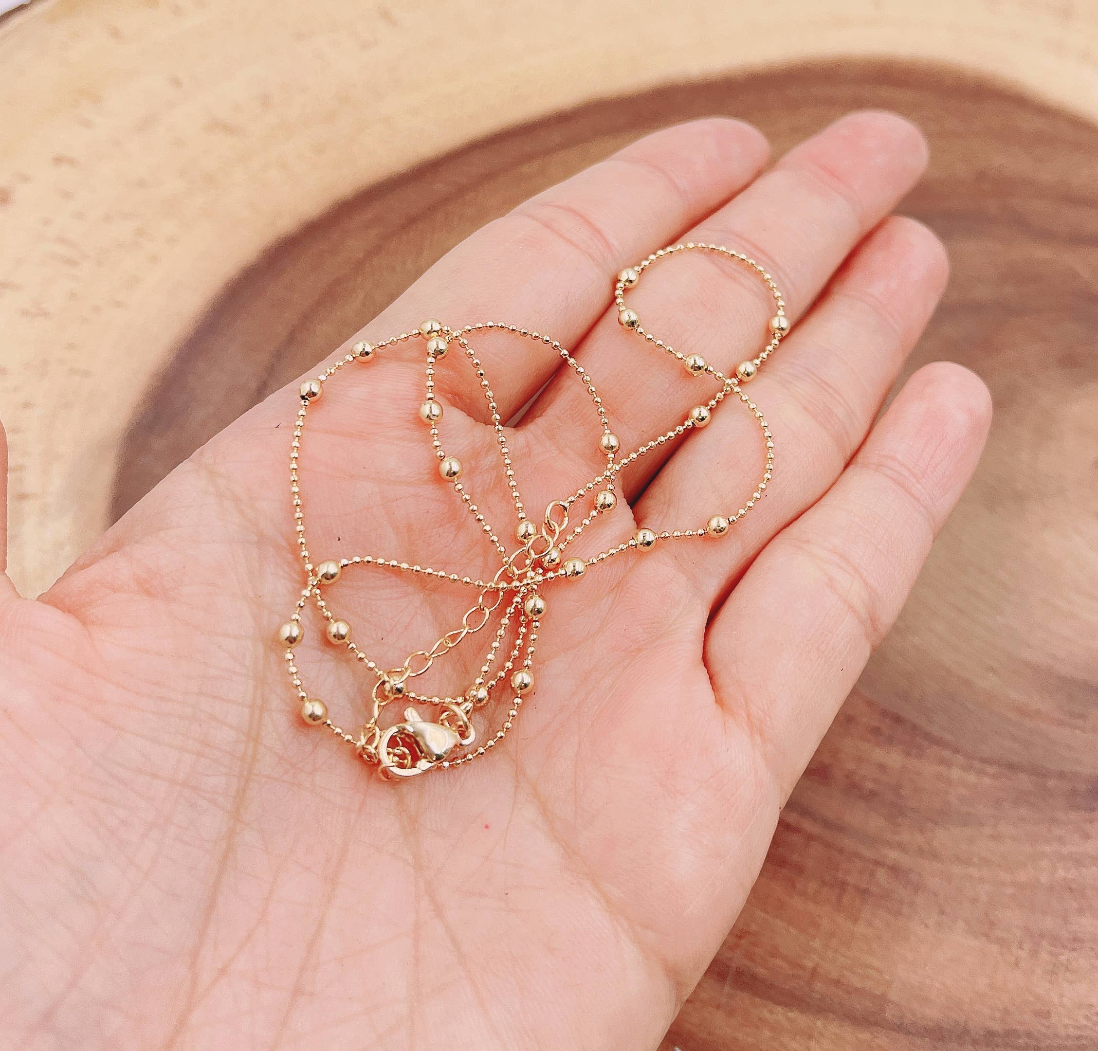 1 Collana Con Catena E Maglia A Sfera Dorata Da 19', Pronta All'uso All'ingrosso Per Il Tuo Negozio - Foto 8