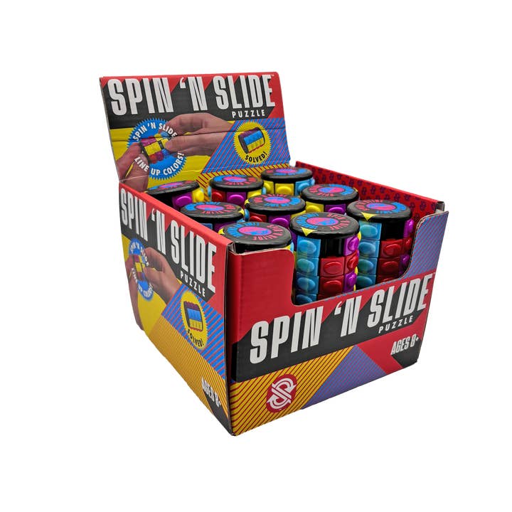 Project Genius - Vendita all'ingrosso Giocattolo fidget - Bambini - Spin 'N Slide Fidget Display (18 pezzi $2,50 ciascuno)4