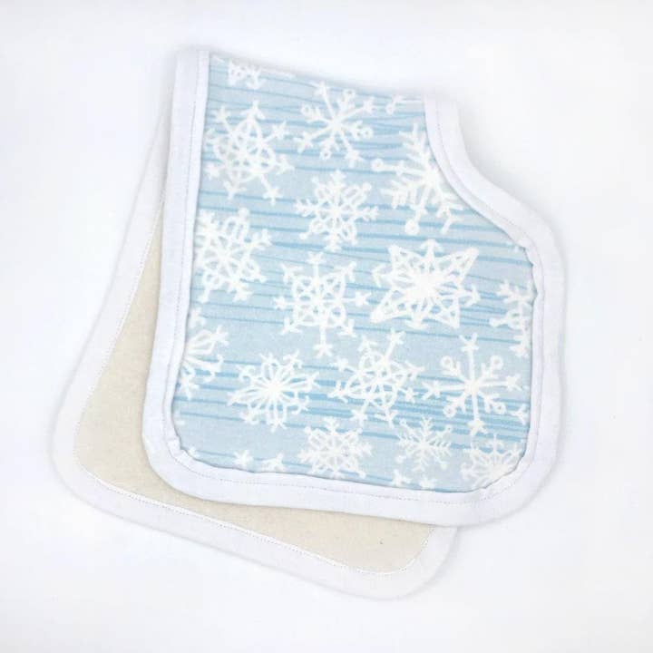Snowflake Organic Cotton Burp Cloth for wholesale by Sunny Day Designs