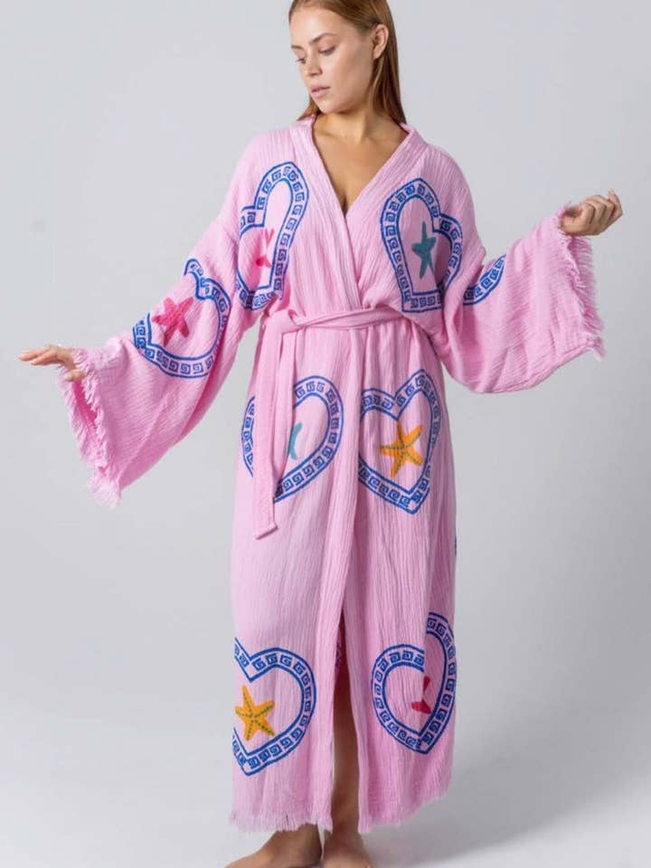 Orchid Bloom Long Robe Sea Star print - Just back in stock, run don’t walk! for wholesale on Faire3