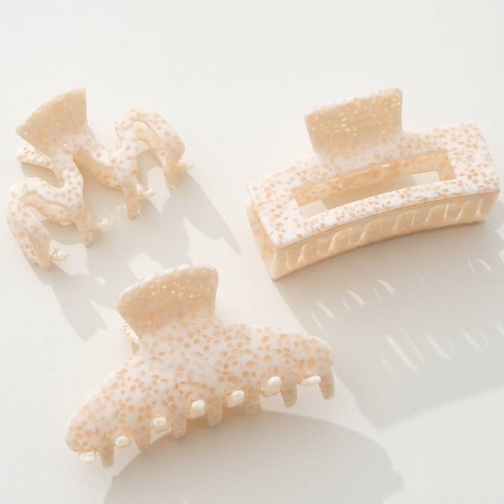Apricot Crème S/M - Assorted Claw Clips for wholesale by Adorro