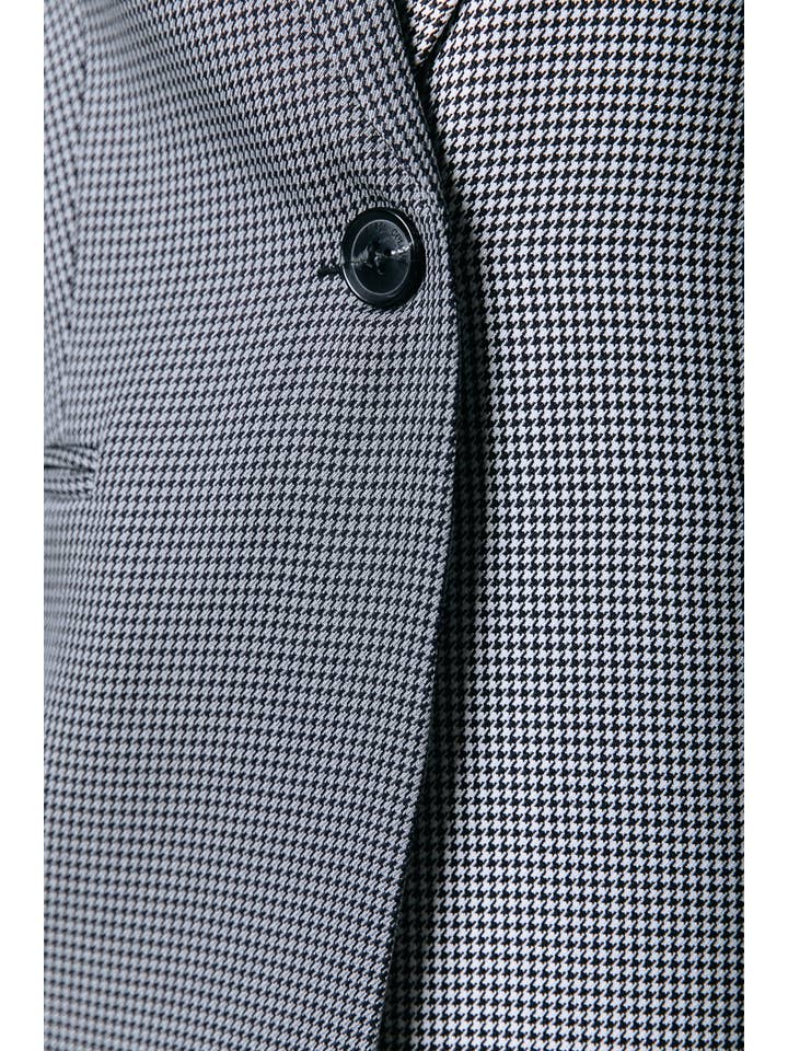 Grå Mimmi Check Two Tone Enkeltknappet Blazer | Grå for engroshandel på Faire4