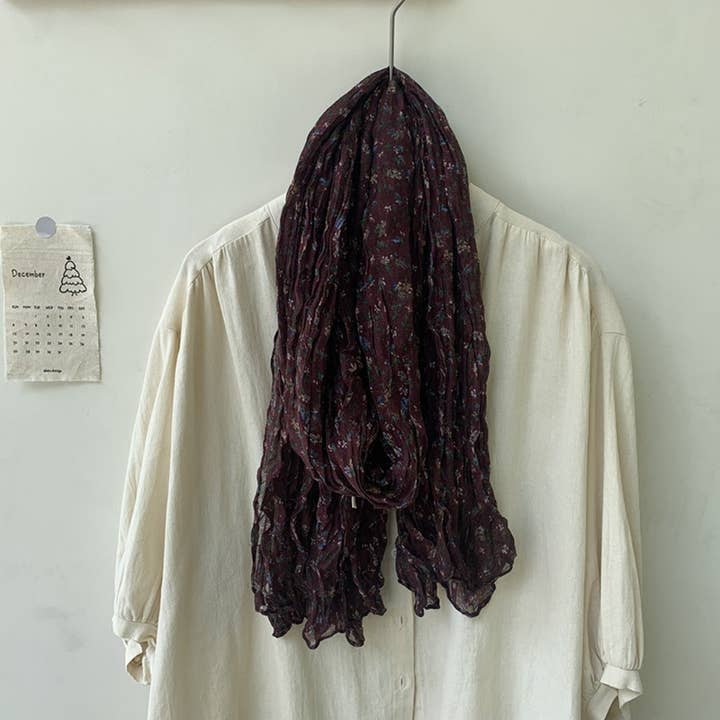 Funkyrel® Atzbranding Limited - Wholesale Scarf - Women's - Scarvii - Vintage Scarf & Shawl Wrap with Floral Print6