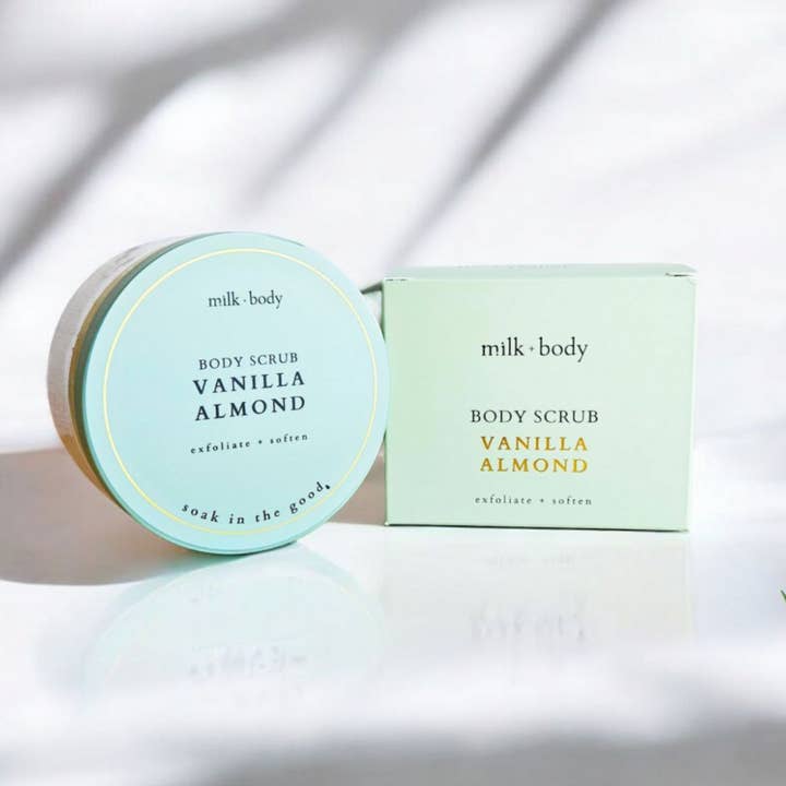 10 oz Body Scrub | Vanilla Almond for wholesale by Milk + Body