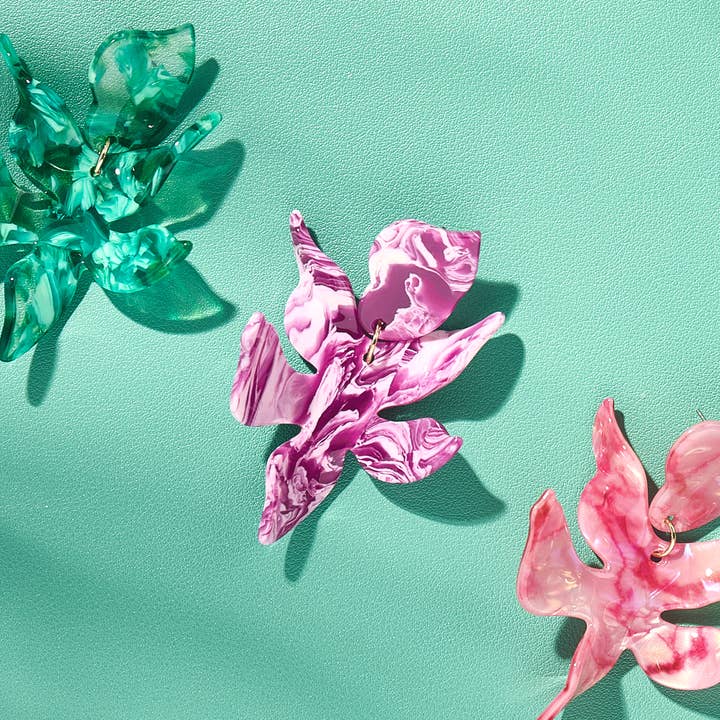 LINNY CO - Wholesale Dangle Earrings - Flora Statement Earrings - Bahama Mama3
