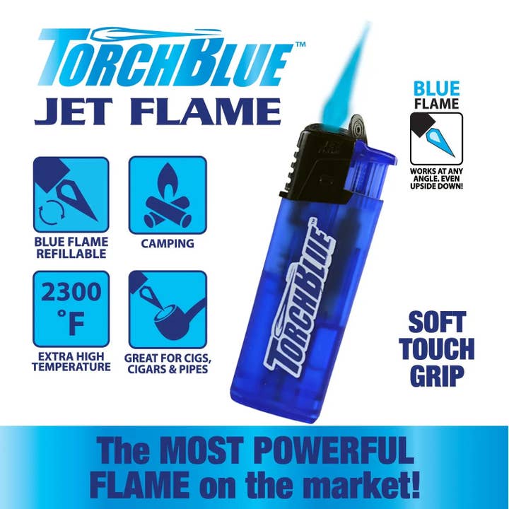 Novelty Brands - Wholesale Lighter - Torch Blue Jet Flame Lighter Bulk - 25/Display1