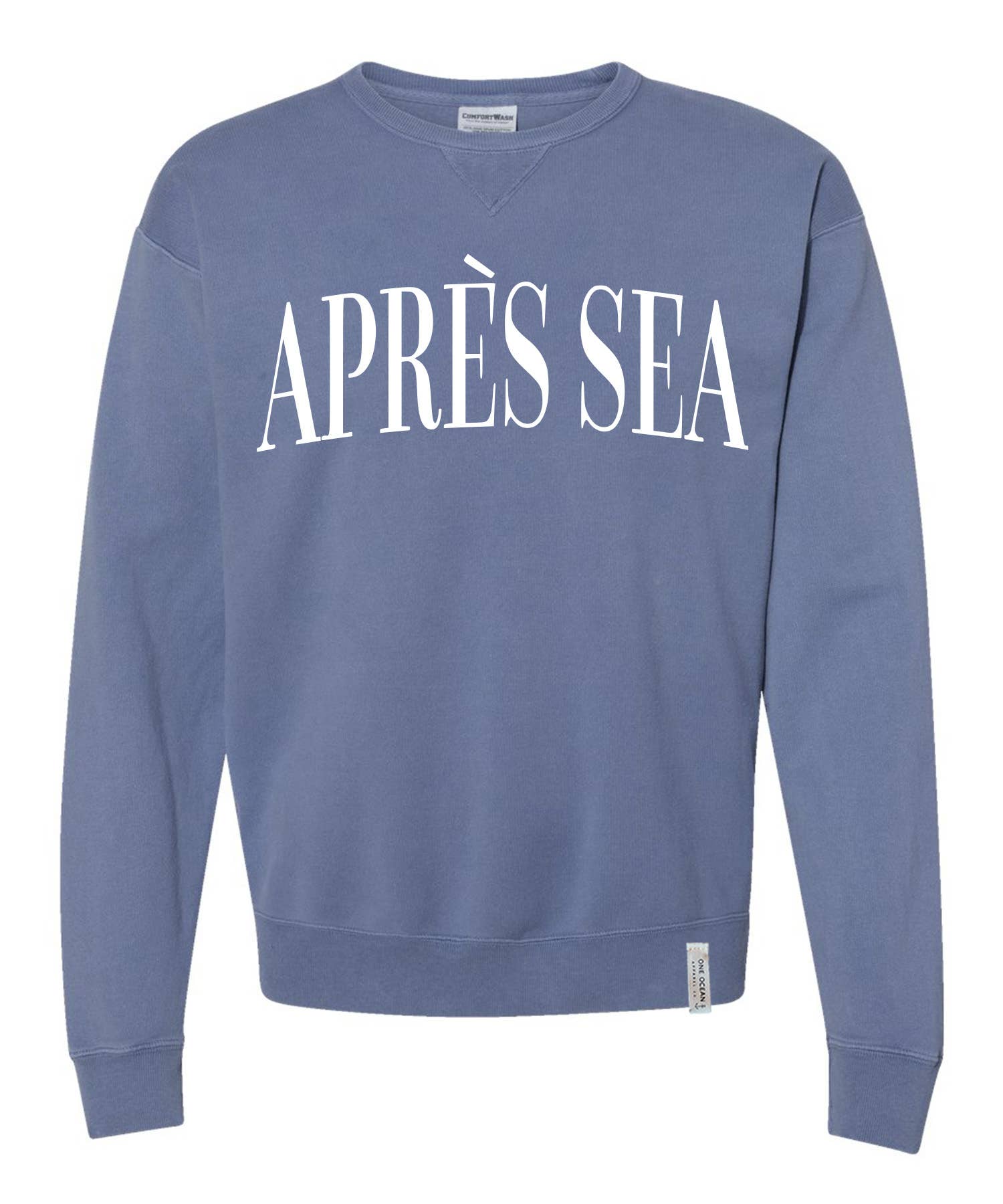One Ocean Apparel Co.. - Wholesale Graphic Sweatshirt - Unisex - APRES SEA Crewneck - CUSTOM COLORS9