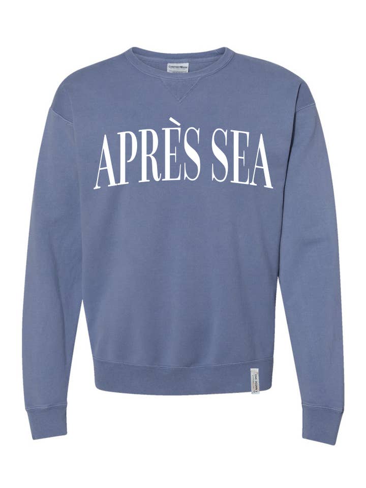 One Ocean Apparel Co.. - Wholesale Graphic Sweatshirt - Unisex - APRES SEA Crewneck - CUSTOM COLORS9
