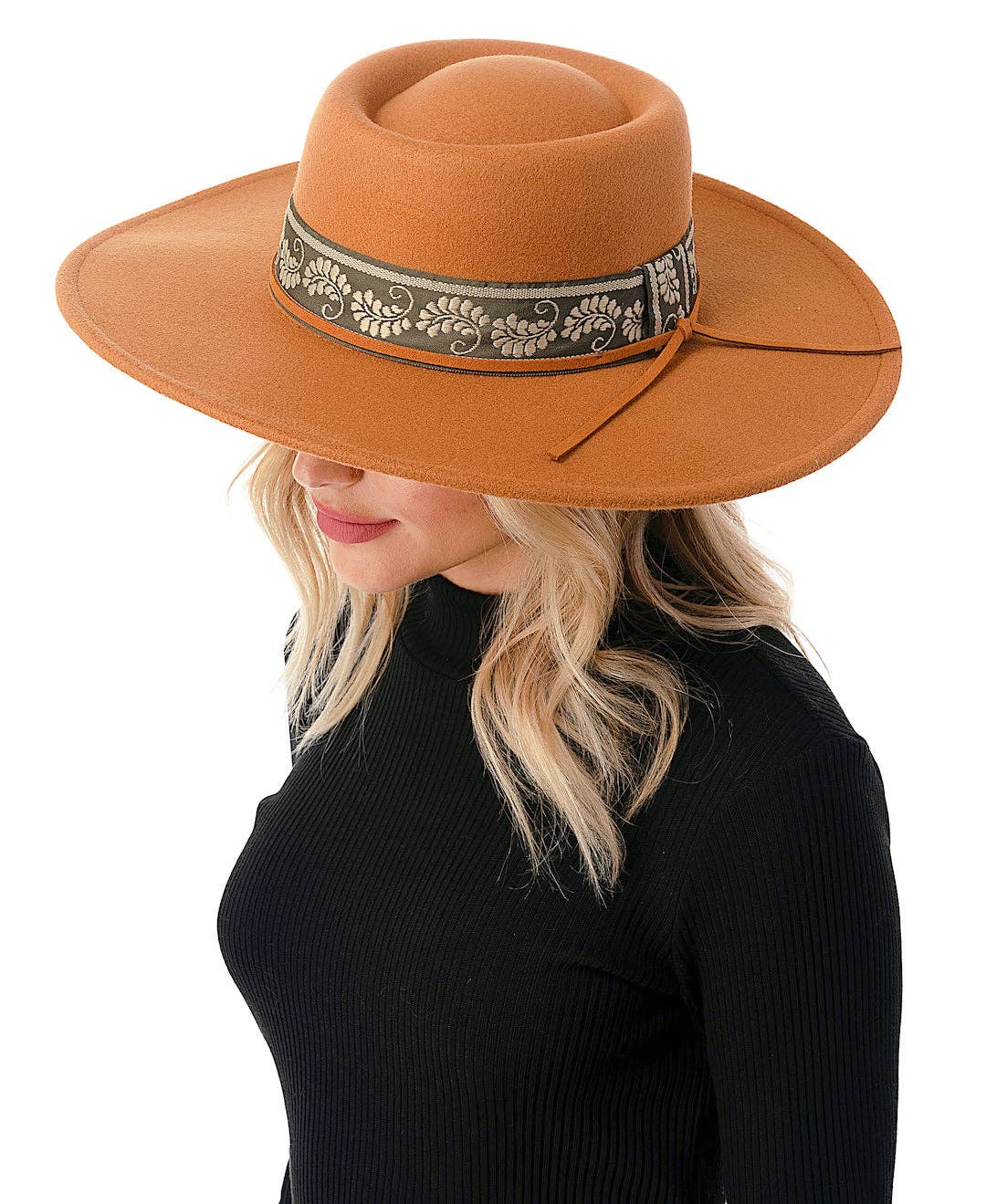 Marcus Adler - Wholesale Fedora - Women's - Felt Hat with Paisley Print Band6