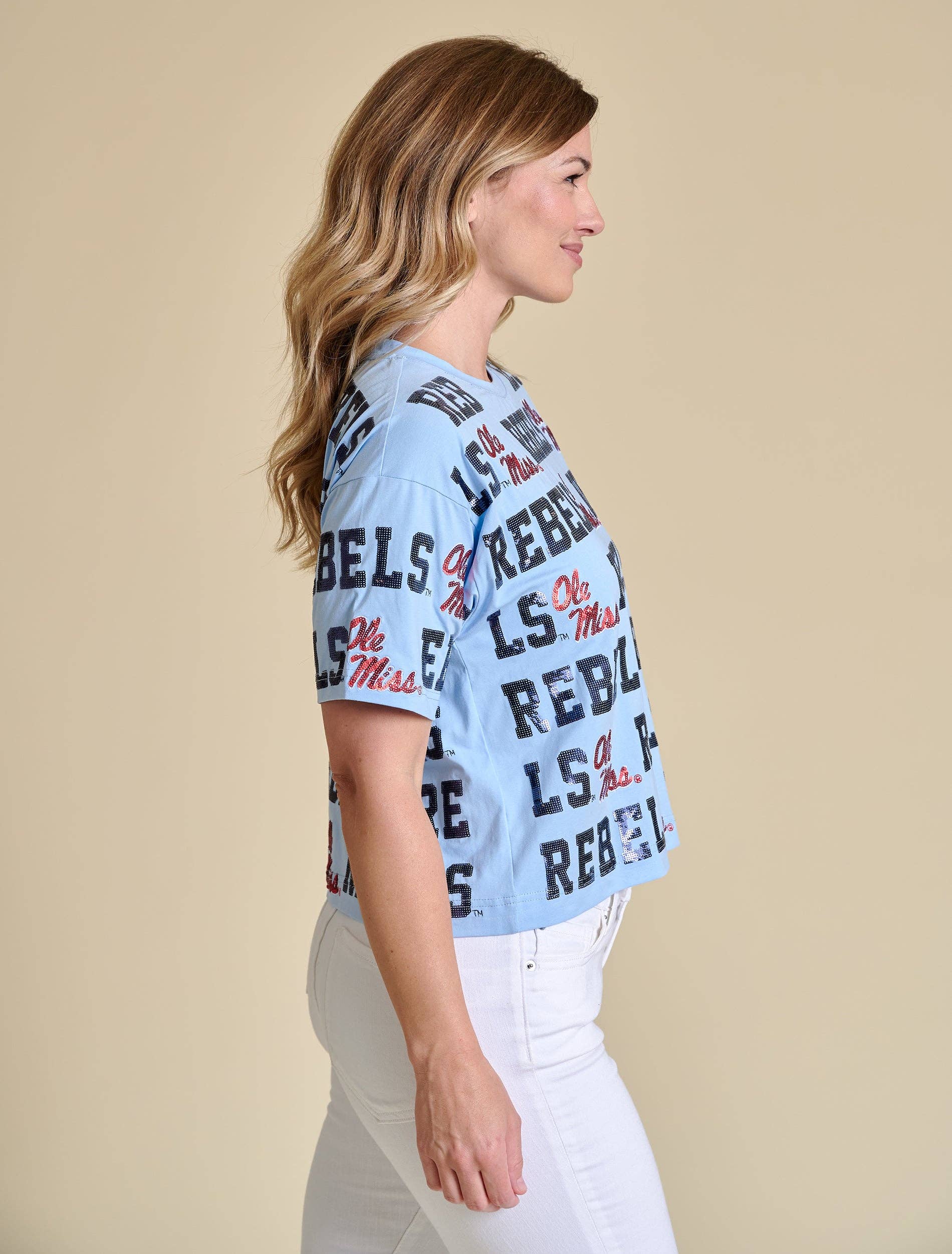 Stewart Simmons - Wholesale T-Shirt - Women's - The Sequin Repeat Tee | Ole Miss3