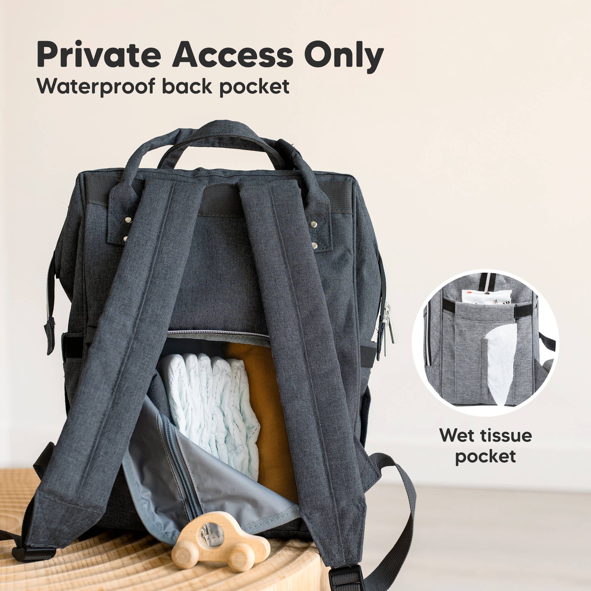 Mystic Gray Original Diaper Bag Backpack, Baby Bags with Changing Pad for wholesale on Faire4