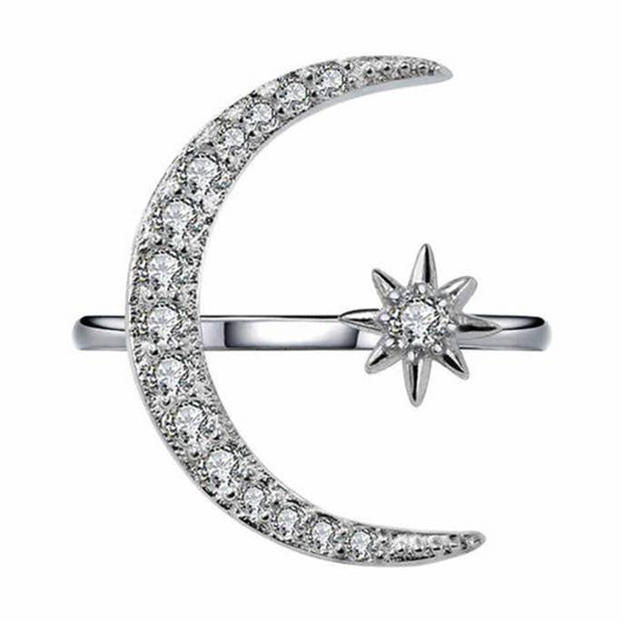 Anillo luna sol plata 925 – BohemeForever para venta al por mayor de BOHEMEFOREVER
