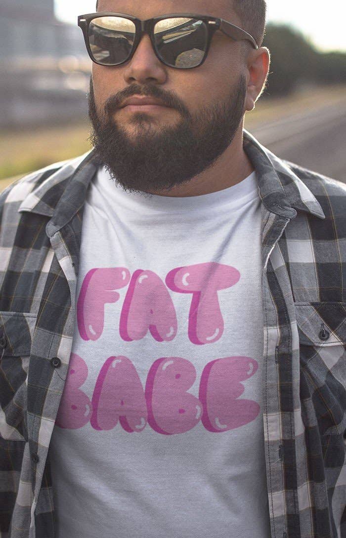 Chiaralascura - Wholesale Screen Printed T-Shirt - Unisex - Fat Babe -T-shirt unisex in cotone biologico3