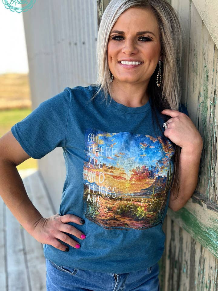 Sterling Kreek - Wholesale Screen Printed T-Shirt - Women's - Out Where The Wild Things Are Tee