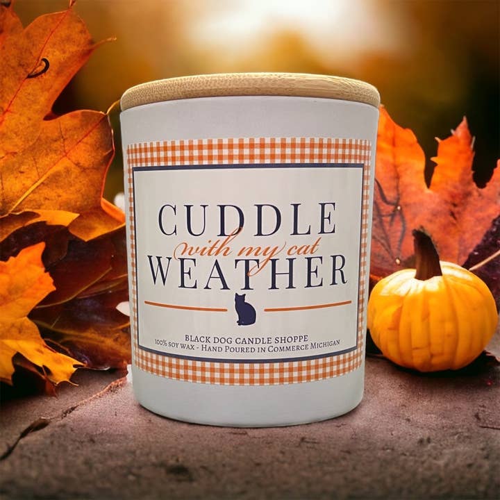 The Black Dog Candle Shoppe - Wholesale Jar/Filled Candle - Cuddle with my Cat Weather