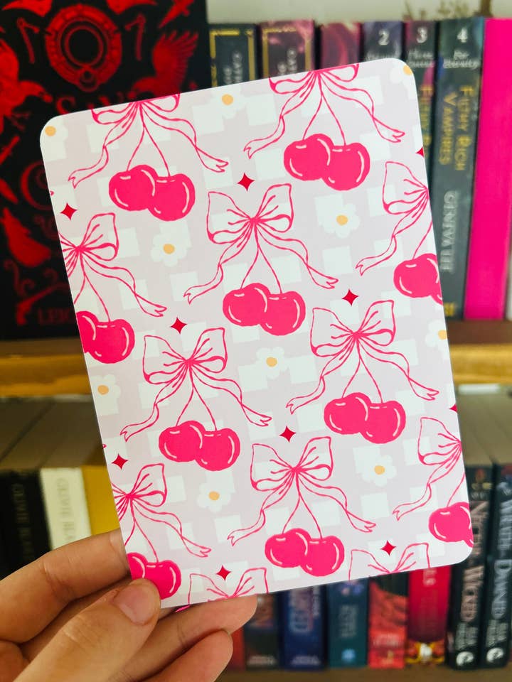 Cherries Kindle Insert – Double-Sided, Packaged for wholesale by TheBookShack