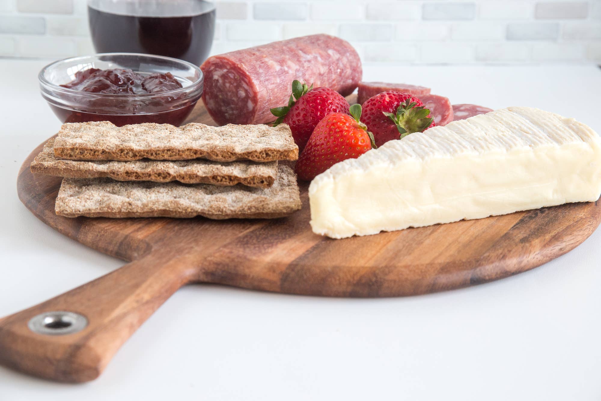 Fox Run Brands - Wholesale Cutting Board - Ironwood Round Provencale Paddle Board, Acacia, 12" x 16"1