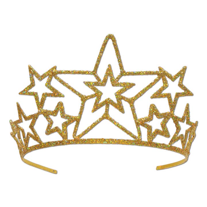 Glittered Metal Star Tiara for wholesale by Beistle