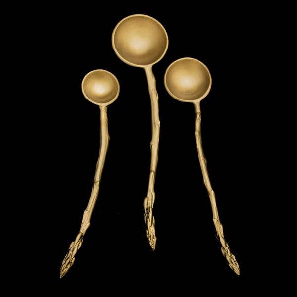 Asparagus Nesting Spoons - Set of 3 for wholesale by Michael Michaud Table Art