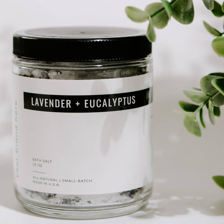 Aangepaste Private Label badzout+Soaks - Label Template #4 voor wholesale door Bath Alliance