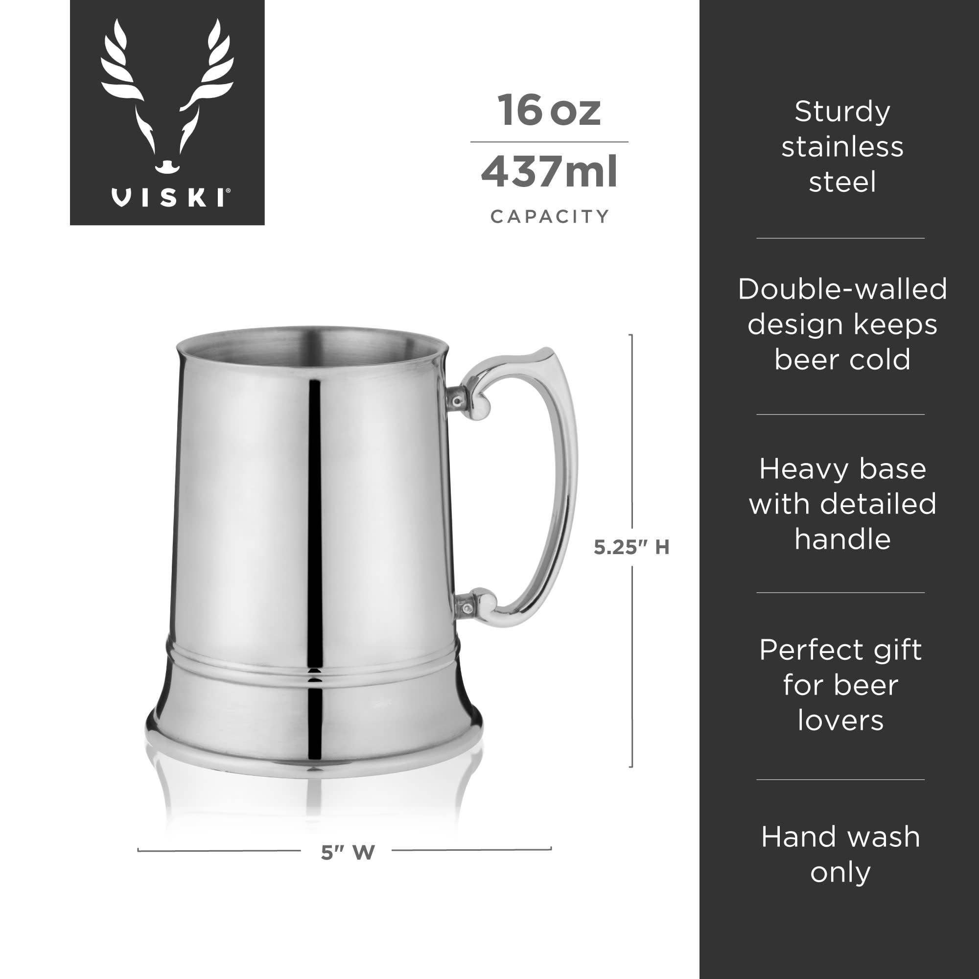 Viski - Wholesale Beer Glass/Mug - Stainless Steel Double Walled Beer Stein5