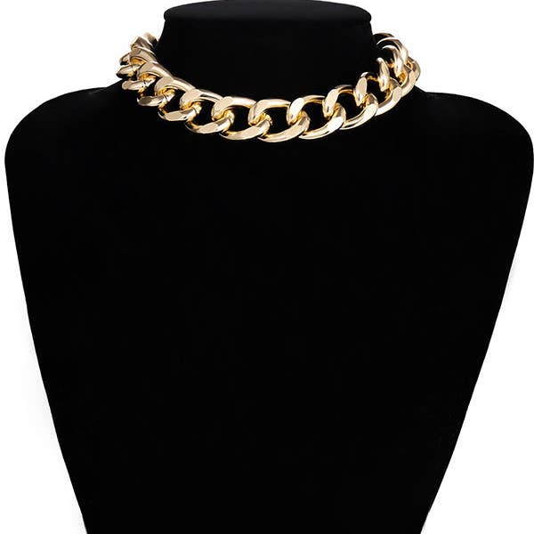 OceanusSwim - Wholesale Link & Chain Necklace - Punk Choker Hip Hop Big Chunky Aluminum Thick Chain Necklace4