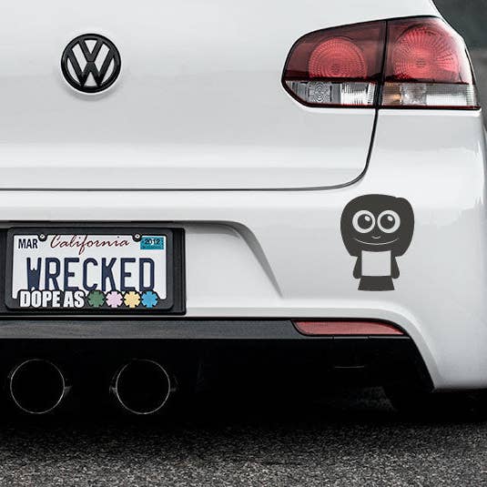 Adorable Woman Bumper Car Sticker for wholesale by WinsterCreations™