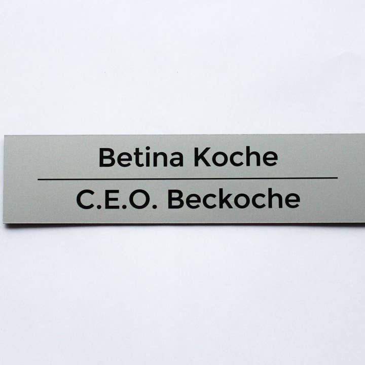 The Laundry Room Shop - Wholesale Muurdecoratie met tekst - Gepersonaliseerd gegraveerd Lamacoïd plastic bord - kantoor, badkamer, servicekamer, adres, slaapzaal, bureau, meerdere maten - past op houders2