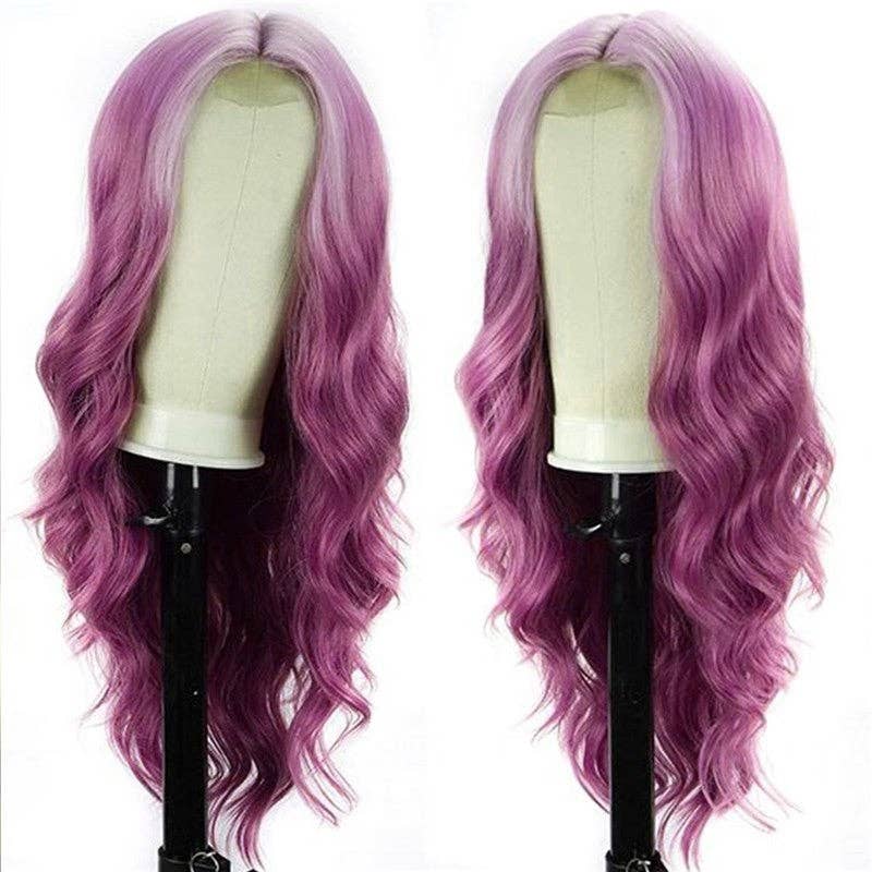 LILA Ombre Lila Lange Wellenförmige Haarverlängerung Pferdeschwanz für den Großhandel auf Faire0